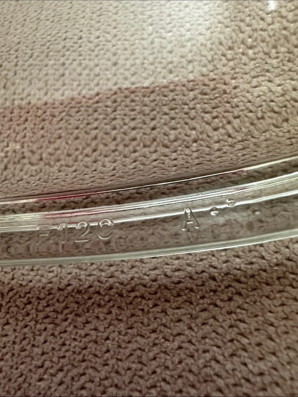 9x7” Pyrex Lid 18.  F12C.   A